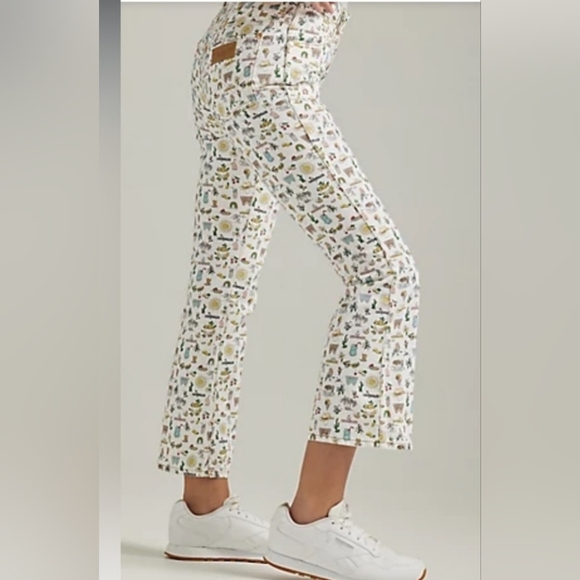 NWT Free People X Wrangler Life's Lemons High Rise Kick Flare Wrocks 672 - Picture 2 of 6